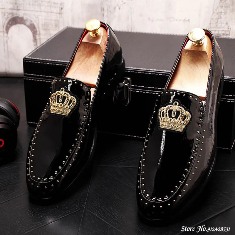 Reali - patent leather red bottom sole loafers for men - Ashour Shoes