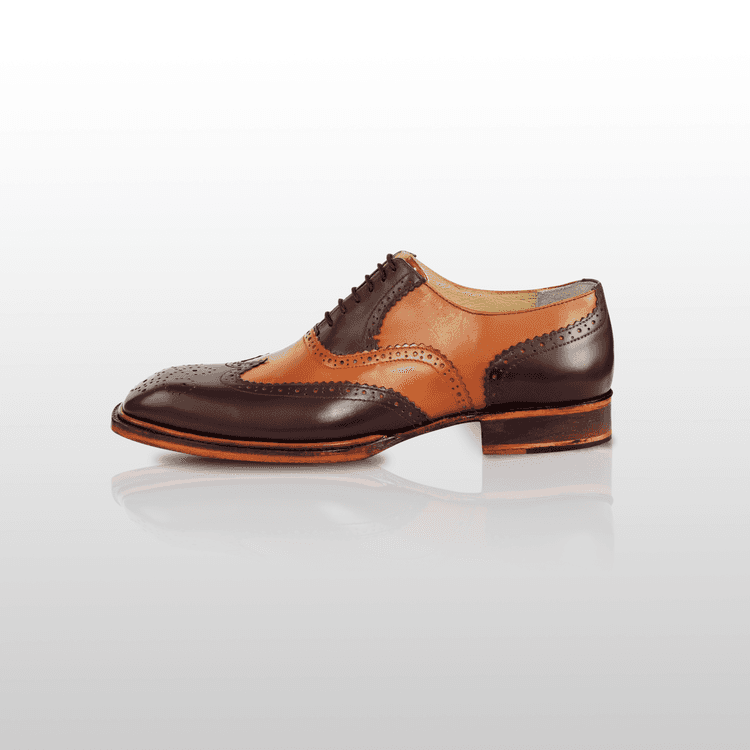 OATES - Exquisite Handcrafted Italian Style Brown Oxford Dress Shoe by Le Ruux - Ashour Shoes