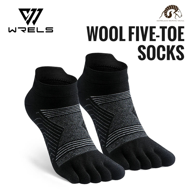 Agile3 - Unisex Merino Performance Toe Ankle Socks for Running & Hiking - Ashour Shoes