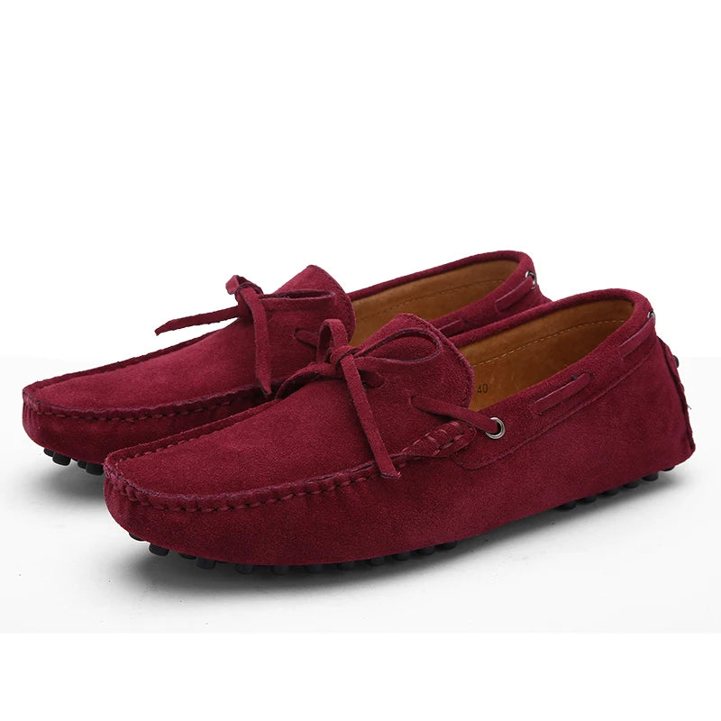 Sereno - Men's Casual Navy Suede Driving Loafers - Ashour Shoes