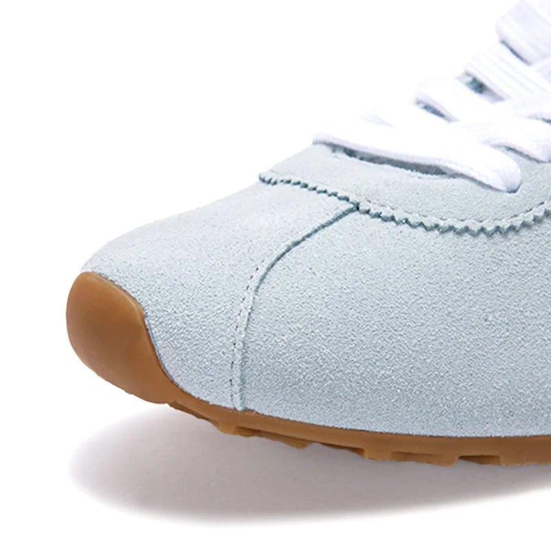 Celeste - Women's Light Blue Suede Casual Sneakers - Ashour Shoes