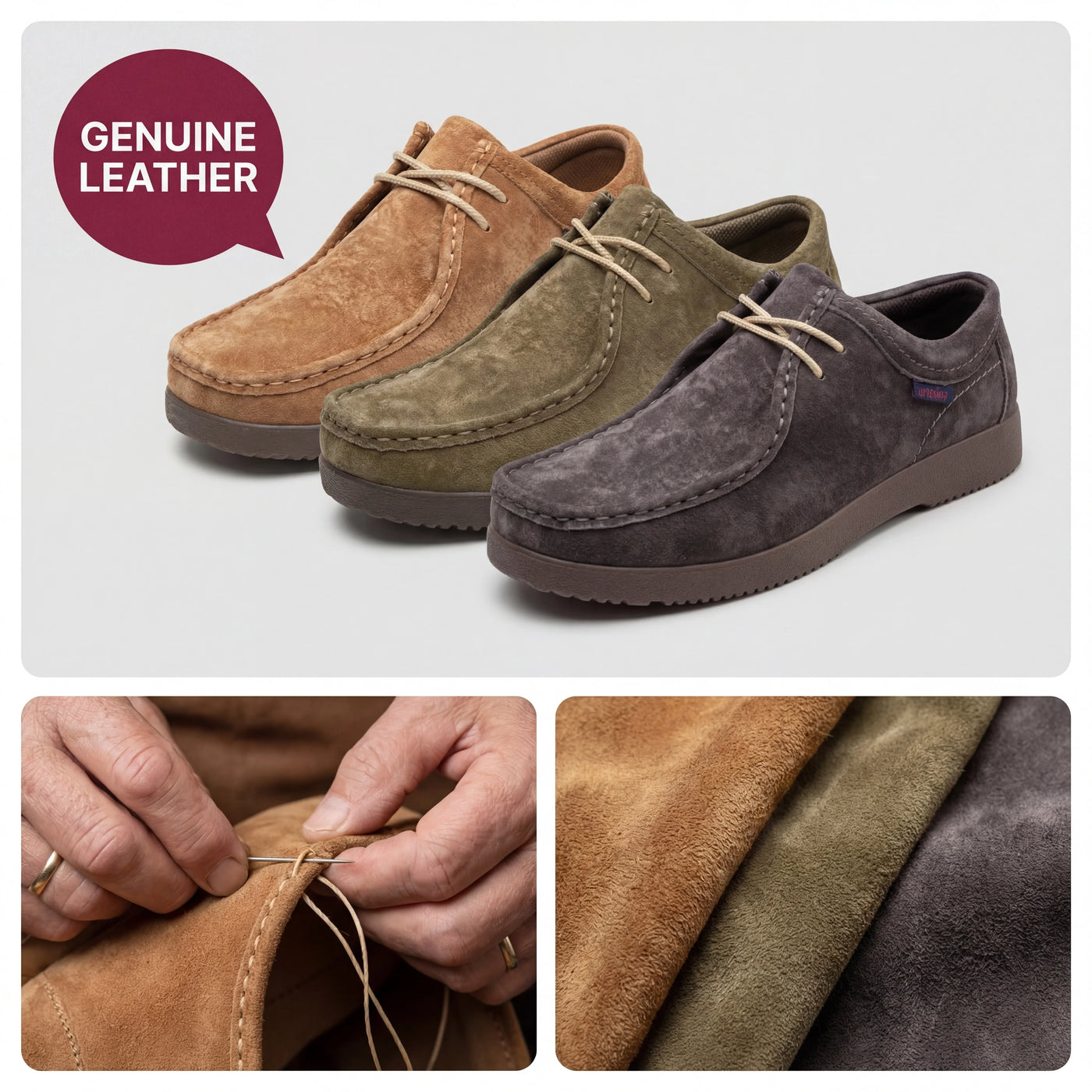 Artigiano - Men's Casual Pig Suede Lace-Up Moccasin Loafers - Ashour Shoes