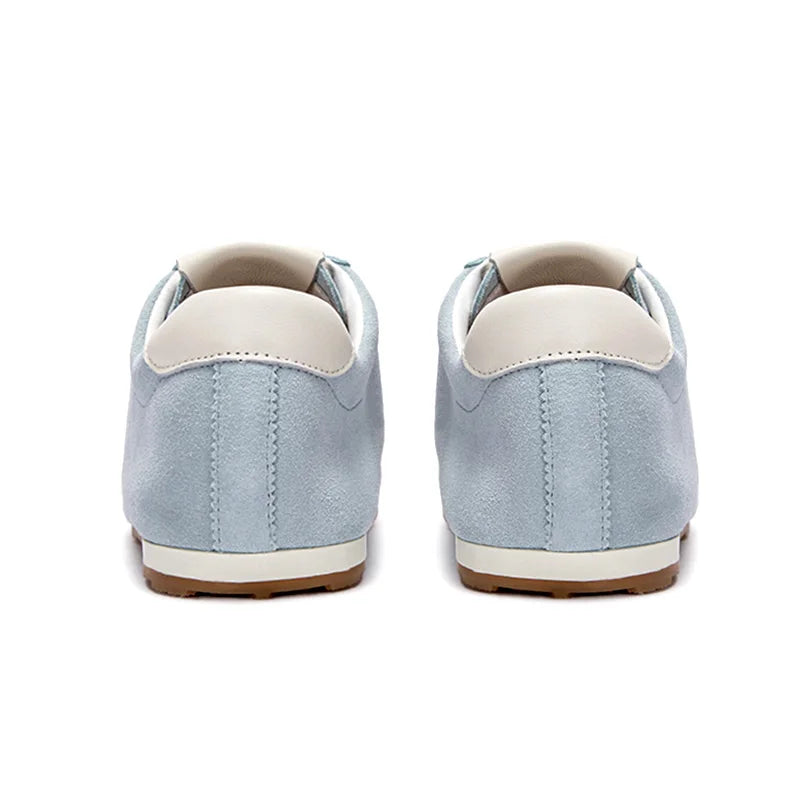 Celeste - Women's Light Blue Suede Casual Sneakers - Ashour Shoes