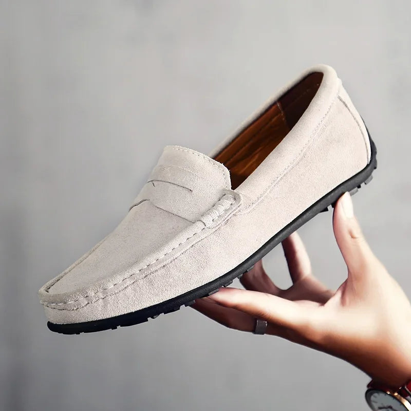 Mocassino - Men's Casual Suede Driving Loafers - Ashour Shoes