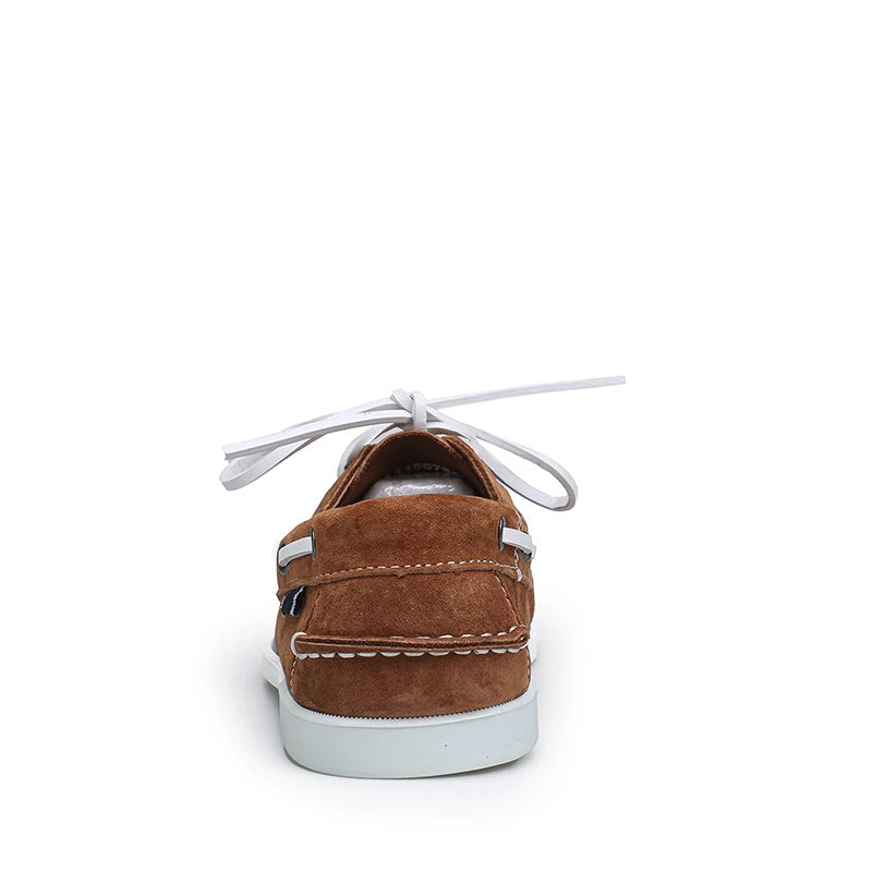 Vela - Men's Suede Moccasin Boat Shoes - Ashour Shoes