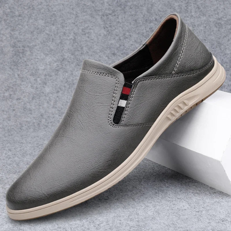 Comodo - Men's Genuine Leather Casual Slip-On Loafers - Ashour Shoes