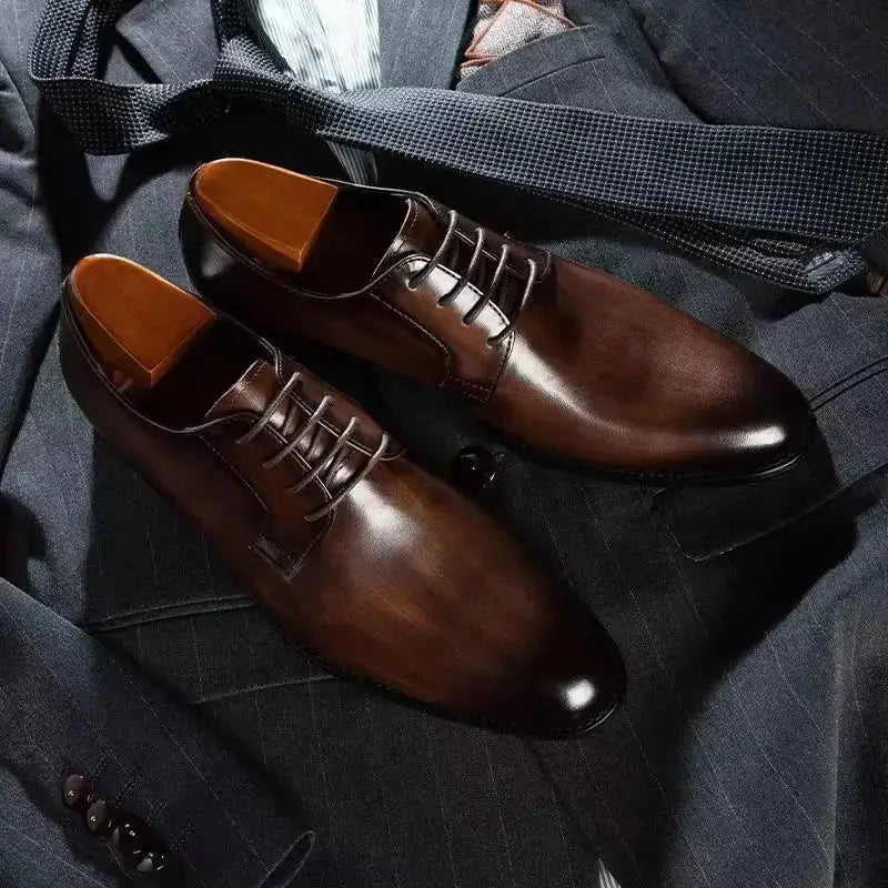 Eco - Men's vegan leather oxford dress shoes - Ashour Shoes