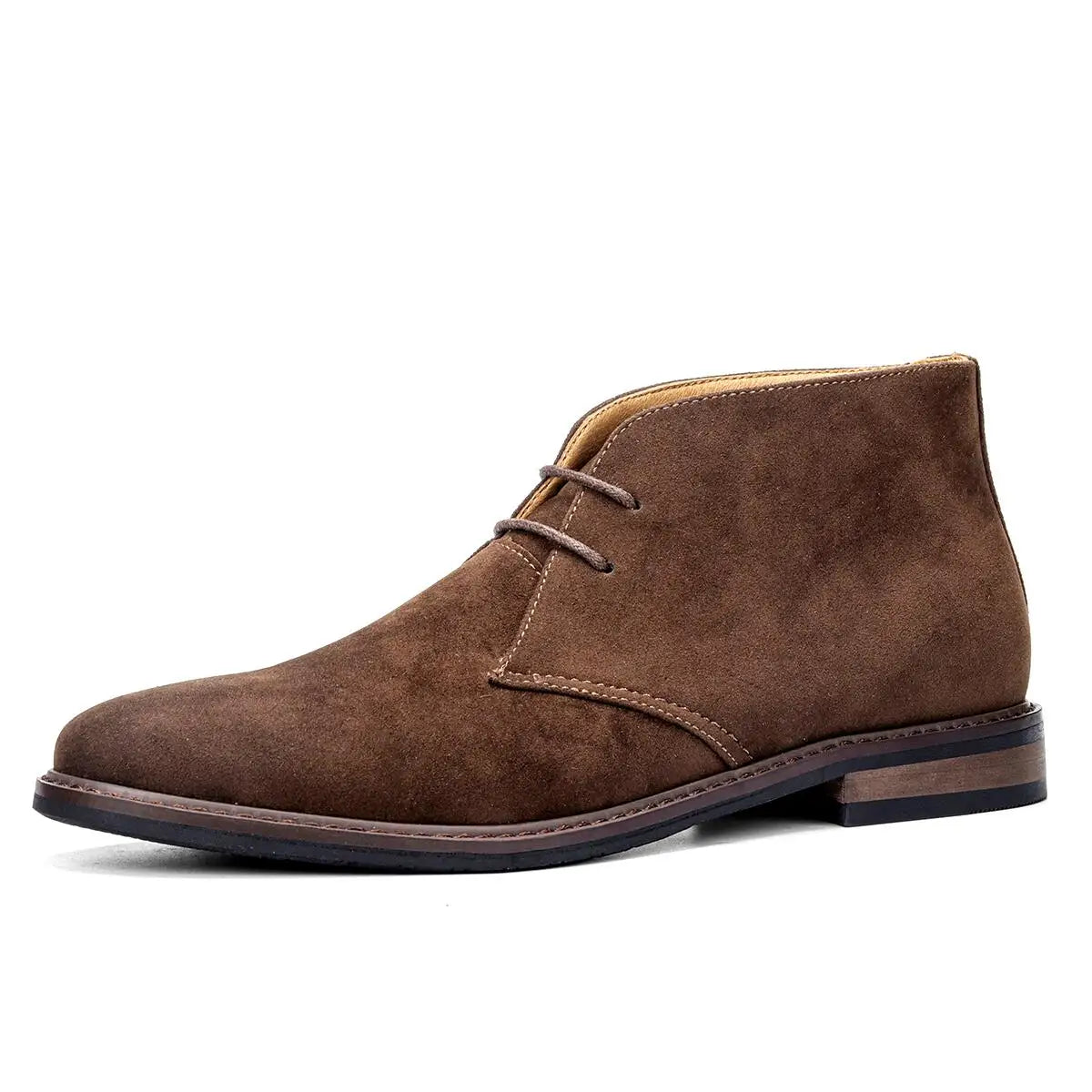 Vagabondo - Men's Classic Brown Suede-Texture Desert Ankle Boots - Ashour Shoes