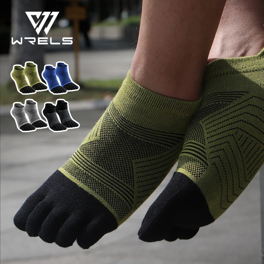 Agile3 - Unisex Merino Performance Toe Ankle Socks for Running & Hiking - Ashour Shoes