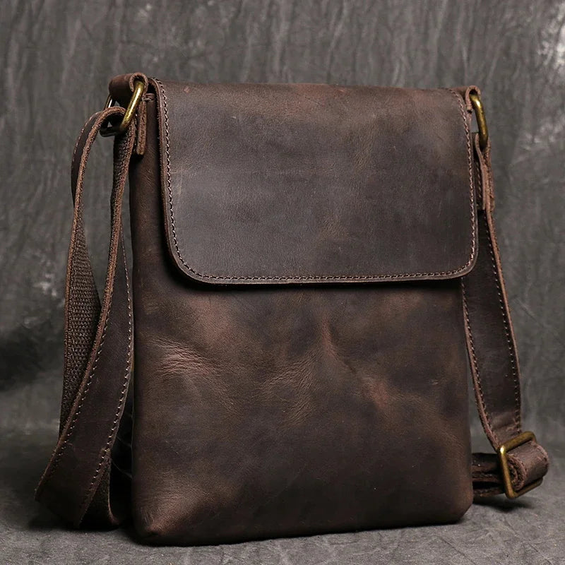 lumia - Leather Cross-body Bag for Men – Stylish Shoulder Satchel with Multiple Compartments - Ashour Shoes