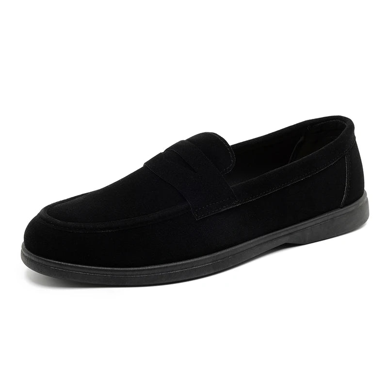 Comodo - Men's Casual Suede-Texture Slip-On Loafers - Ashour Shoes