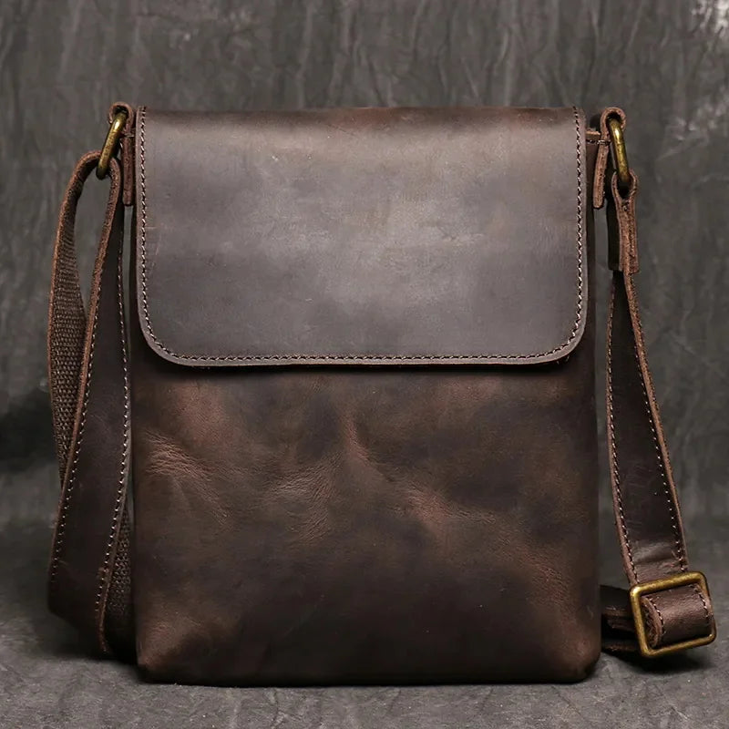 lumia - Leather Cross-body Bag for Men – Stylish Shoulder Satchel with Multiple Compartments - Ashour Shoes