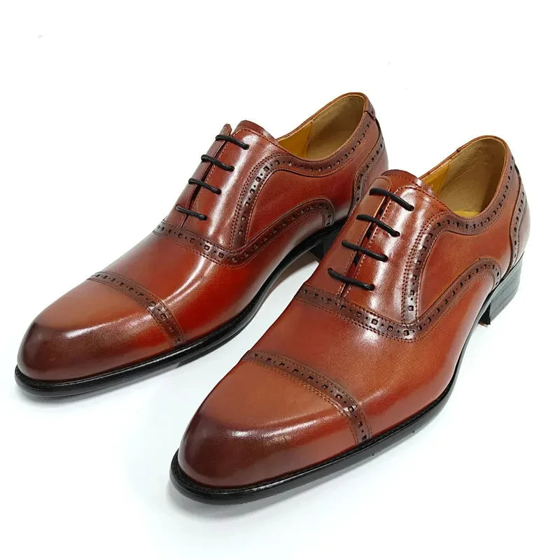 La Nurma - Classic men's leather oxford dress shoes - Ashour Shoes