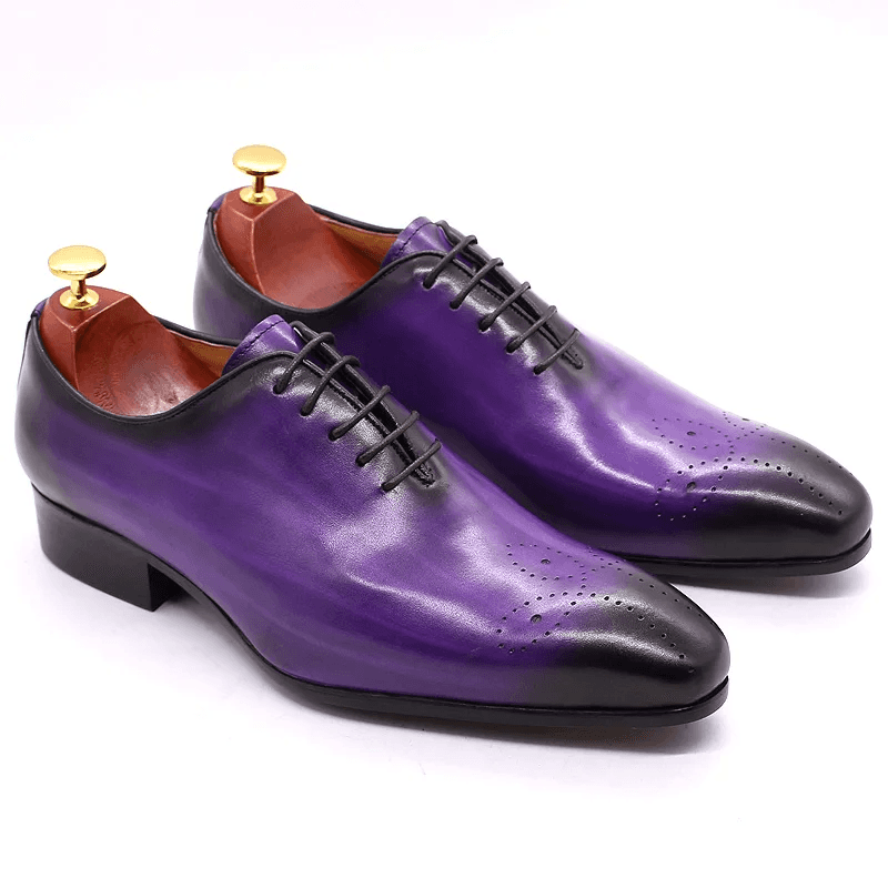 The Ardito - Men's Elegant Leather Oxford Dress Shoes (Whole Cut) - Ashour Shoes