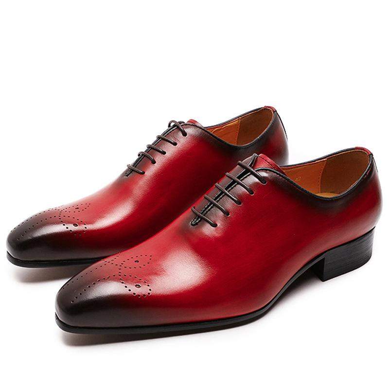 The Ardito - Men's Elegant Leather Oxford Dress Shoes (Whole Cut) - Ashour Shoes