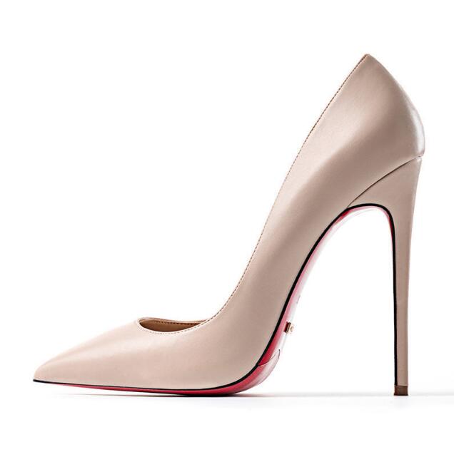 The POX - Patent Leather High Heel Red Bottoms Stiletto Pumps For Women 8-12CM - Ashour Shoes