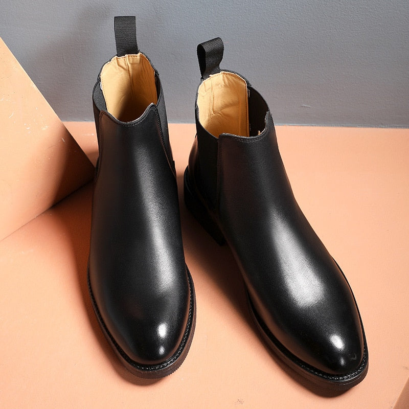 La annata - Elegant Chelsea Leather Boots For Men - Ashour Shoes