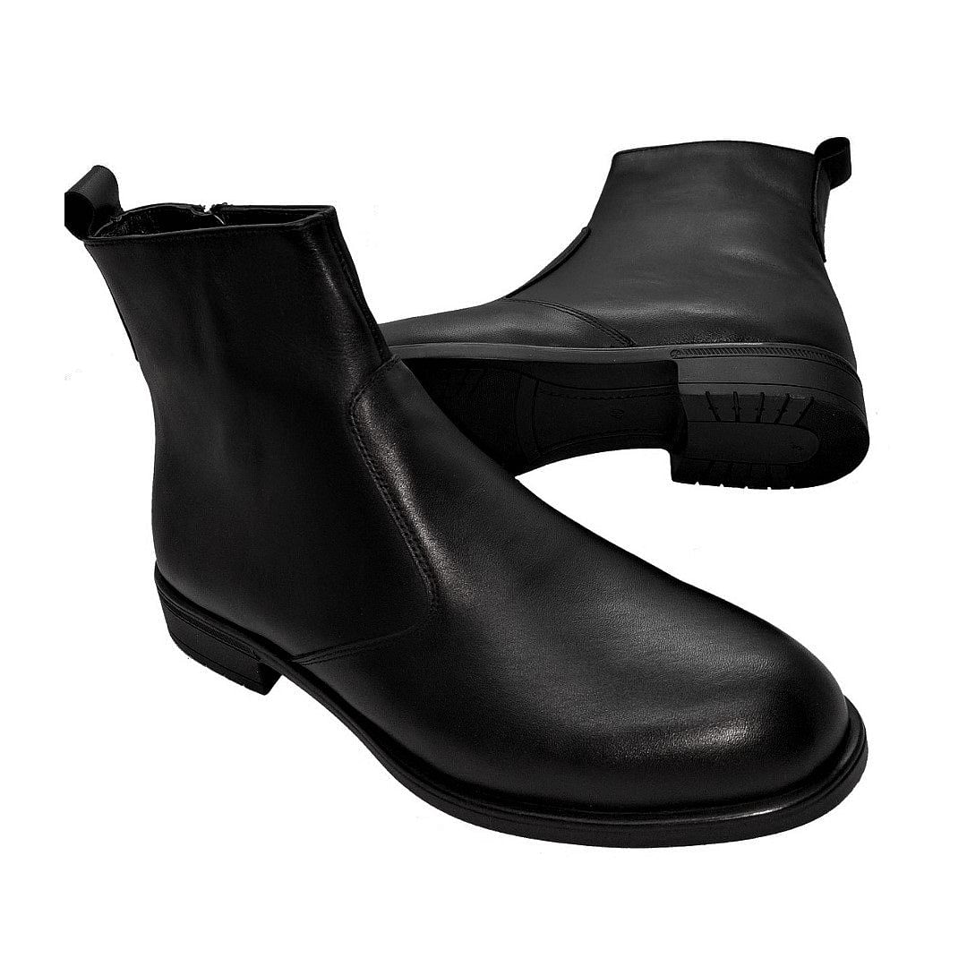 The Chiaro - Men's Italian Leather Dress Boots With Zipper (Signature) - Ashour Shoes