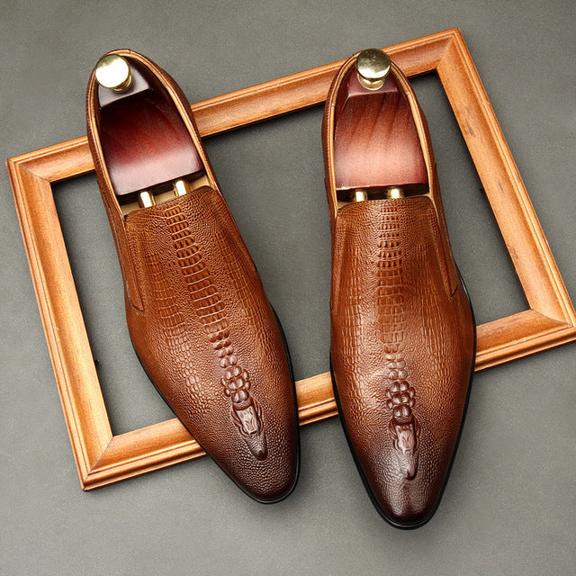 The Scudo - Genuine Leather Loafers For Men. Unique design - Ashour Shoes