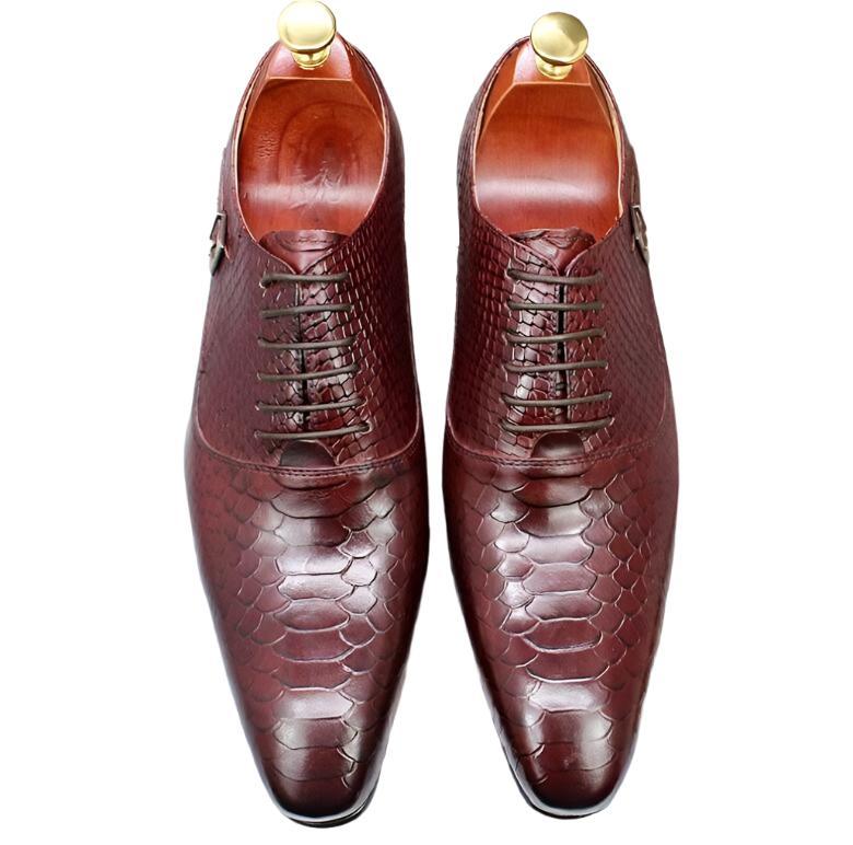 il quadrone - Men's Leather Square Toe Business Dress Shoes - Ashour Shoes