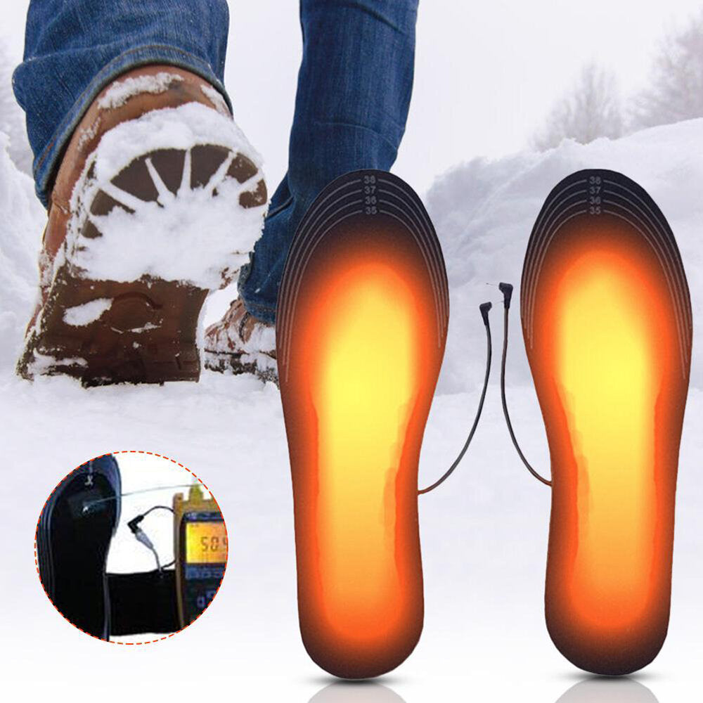 heated insoles Keep you feet warm during the winter with our shock absorbent insoles with easy heating features!