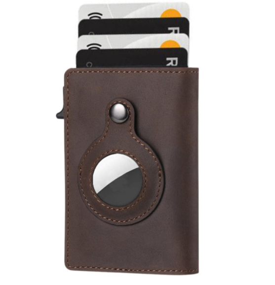 Custode - Men's Leather Pop-Up Card Wallet with AirTag Holder & RFID Blocking - view 5