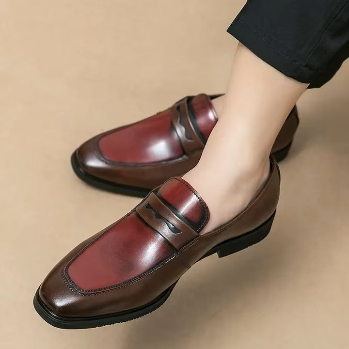 il Diavolo - Handmade Red Leather Loafers Shoes for Men - Ashour Shoes