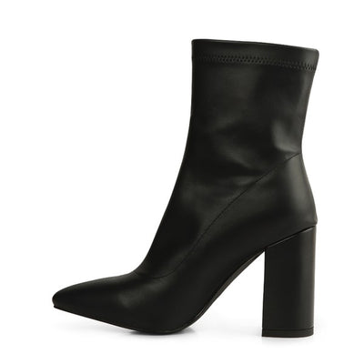 VALERIA POINTED TOE HIGH ANKLE BOOTS