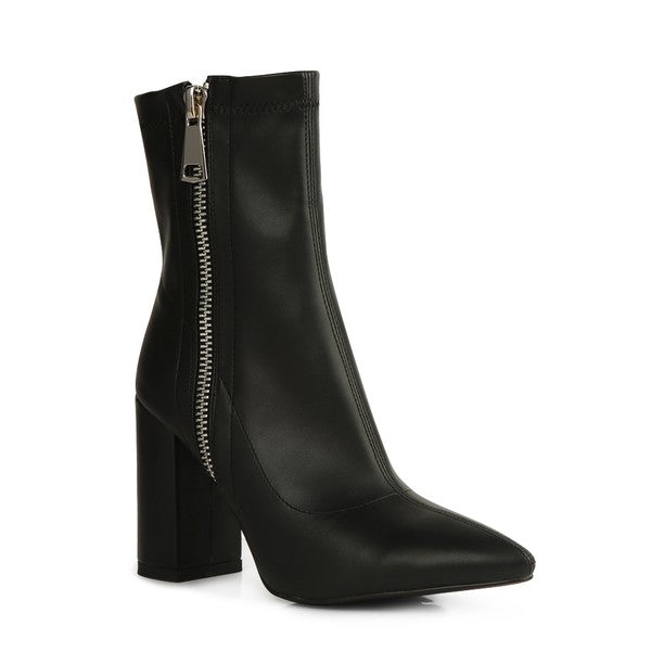 VALERIA POINTED TOE HIGH ANKLE BOOTS - Ashour Shoes