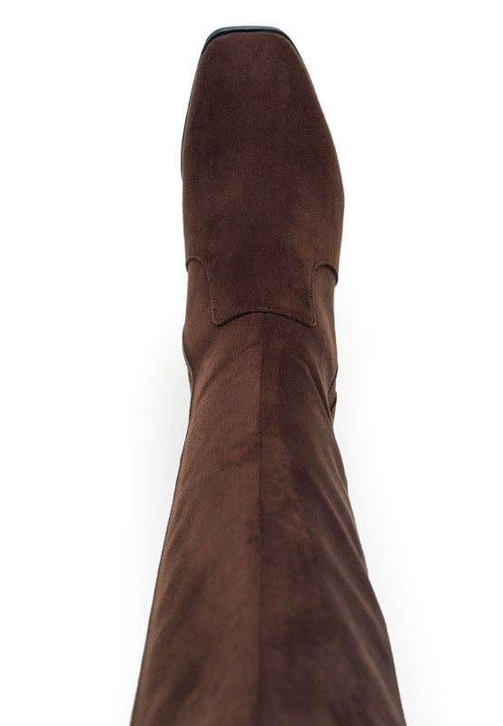 ZILLY - KNEE HIGH FAUX SUEDE BOOTS