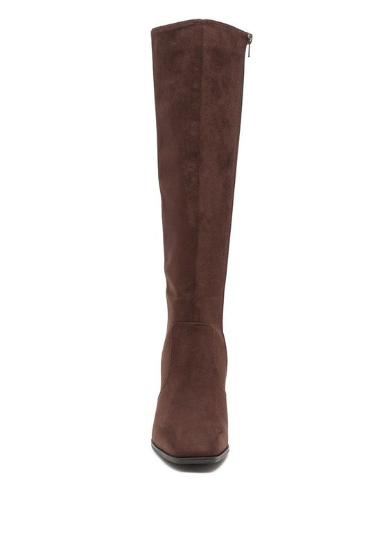 ZILLY - KNEE HIGH FAUX SUEDE BOOTS