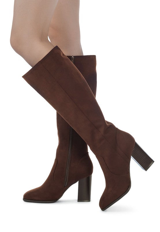 ZILLY - KNEE HIGH FAUX SUEDE BOOTS