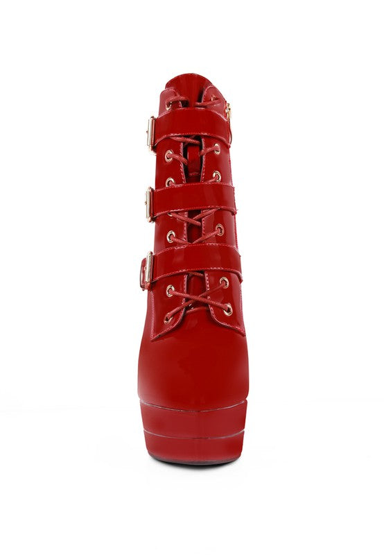 High Heeled Patent Stiletto Boot