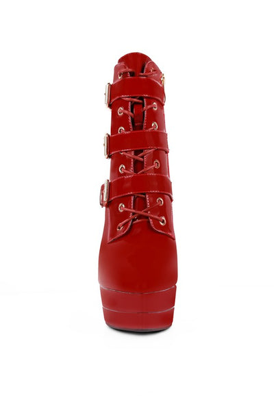 High Heeled Patent Stiletto Boot