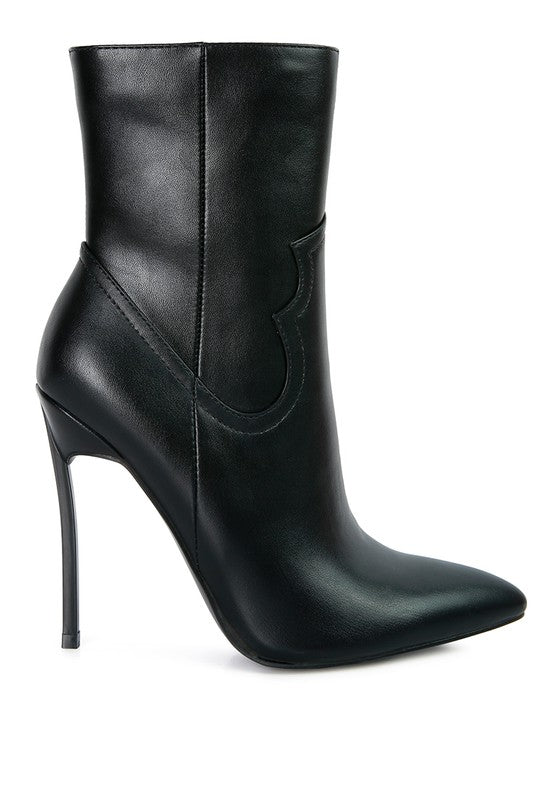 JENNER High Heel Cowgirl Ankle Boot - Ashour Shoes