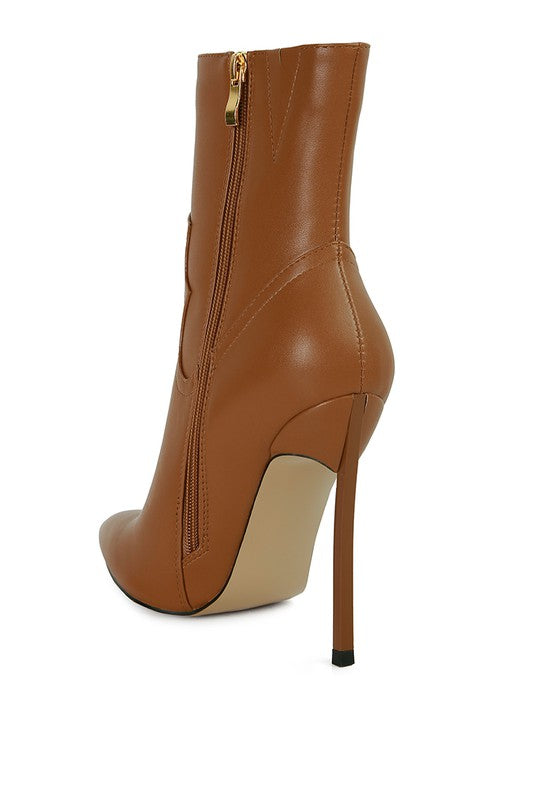 JENNER High Heel Cowgirl Ankle Boot - Ashour Shoes