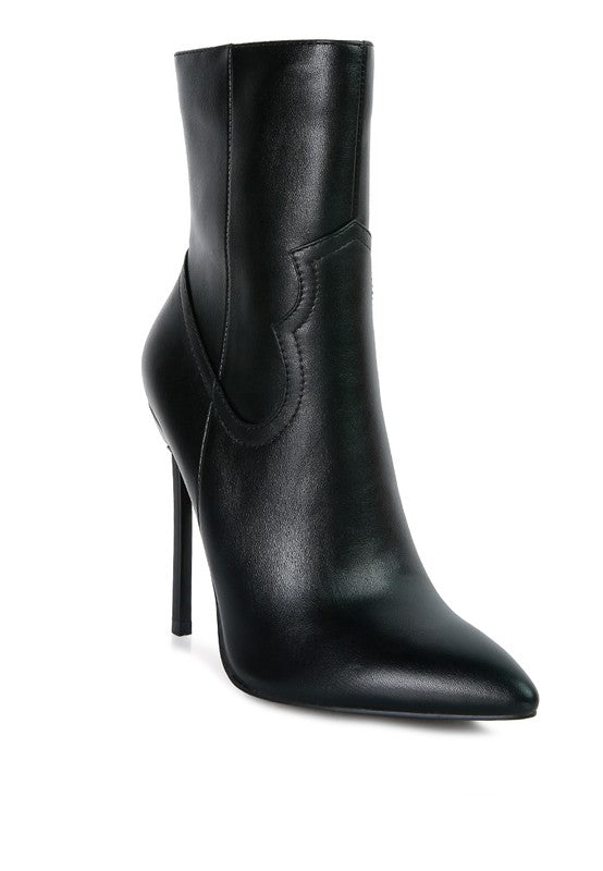 JENNER High Heel Cowgirl Ankle Boot - Ashour Shoes