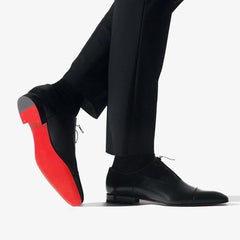 Rossi U - Red bottom sole suede leather oxford dress shoes for men - Ashour Shoes