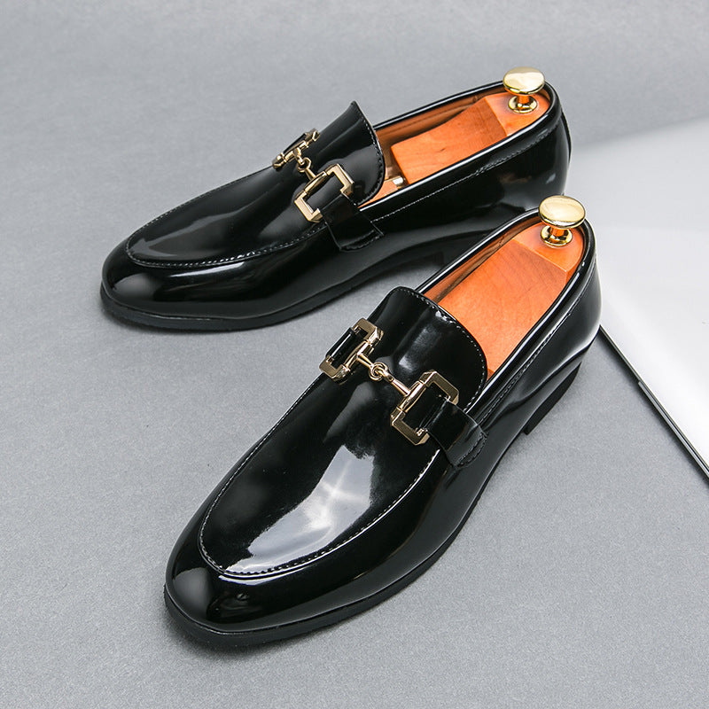 Lustro - Men's Glossy Black Patent Horsebit Loafers - view 2