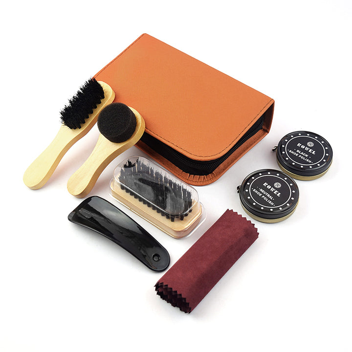 Brillo - 8-Piece Shoe Shine & Care Kit in Zip Travel Case - view 2