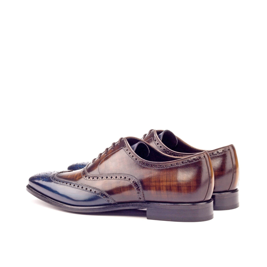 Refa - Handcrafted brown patina Oxford shoes (big sizes) - Ashour Shoes