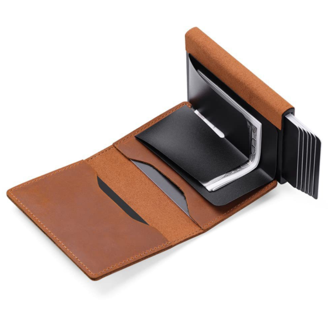 Custode - Men's Leather Pop-Up Card Wallet with AirTag Holder & RFID Blocking - view 2