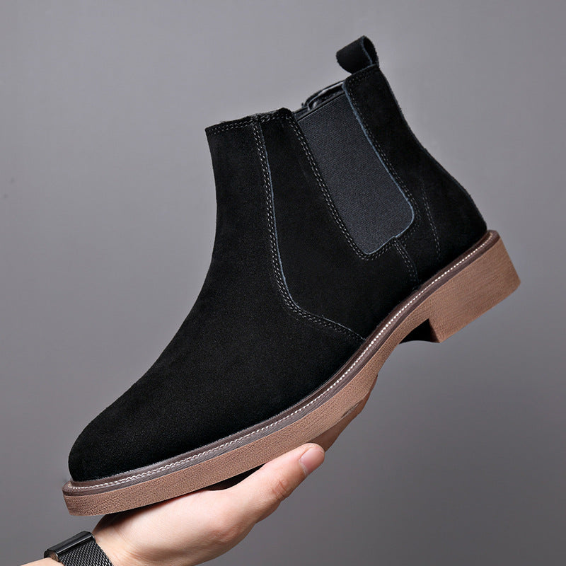 Inverno - Men's Suede Leather Chelsea Boots, Fleece-Lined Option - view 8 — view 8 of 8