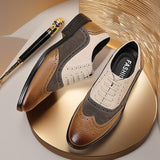 Tovero - Two tone leather oxford spectator shoes for men - Ashour Shoes