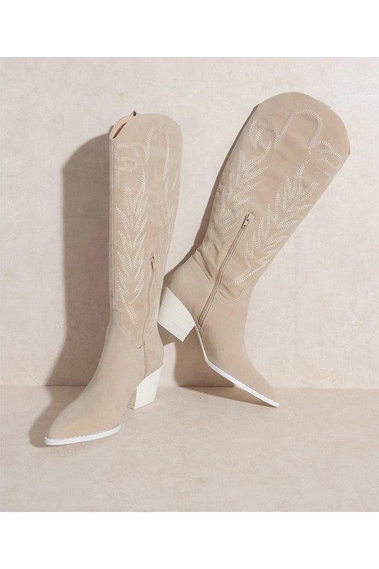 SAMARA - Unique long leather boots for women