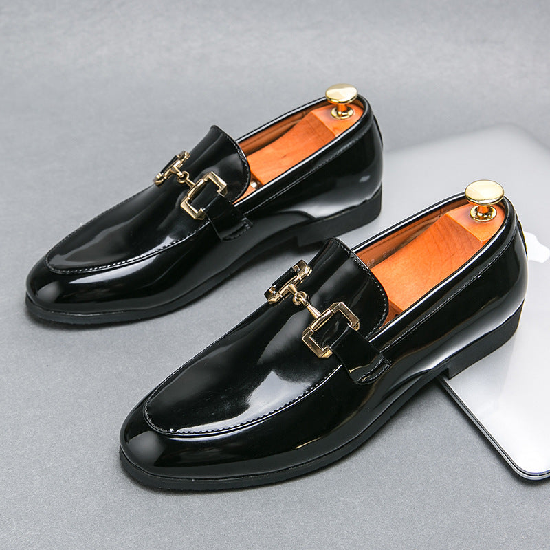 Lustro - Men's Glossy Black Patent Horsebit Loafers - view 3 — view 3 of 9
