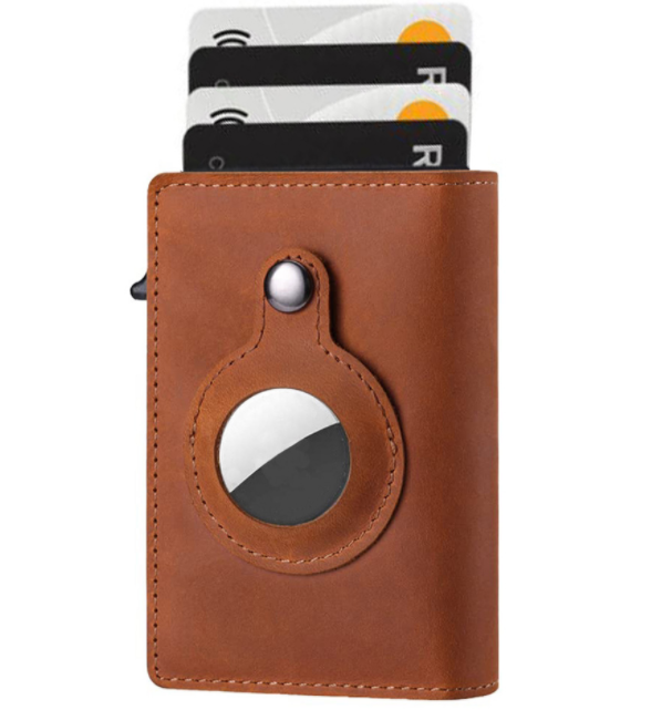Custode - Men's Leather Pop-Up Card Wallet with AirTag Holder & RFID Blocking - view 3
