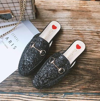 il Lussina - Embroidery Loafer style Mules/Slipper Shoes Women