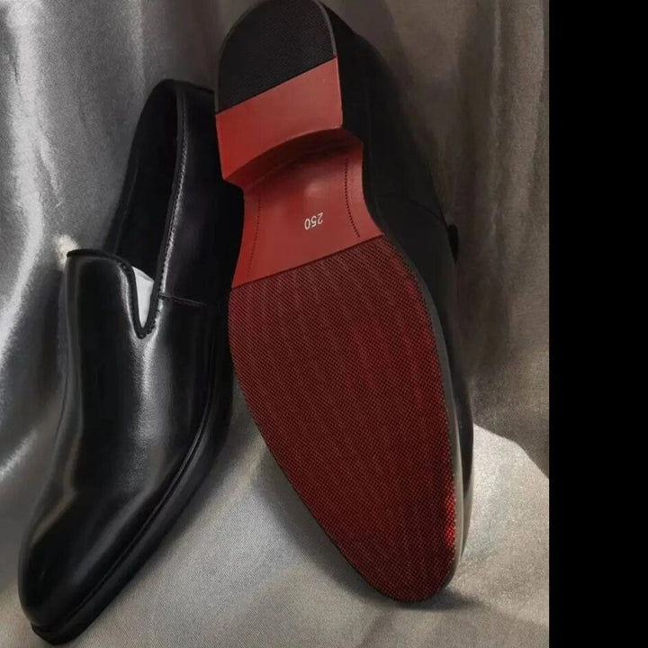 The Rossi S - Red Bottom Classic Suede Leather Loafers - Ashour Shoes