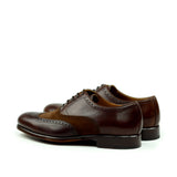 Unique Handcrafted Chestnut Brown Wingtip Oxford w/ Full Brogue by Le Ruux - Ashour Shoes